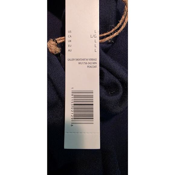 RAE DUNN Gallery Sweatshirt Super Soft Size Large Navy “SPARKS WILL FLY" - Picture 4 of 5